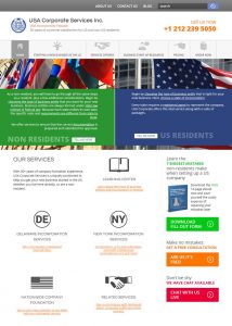 USA Corporate home page
